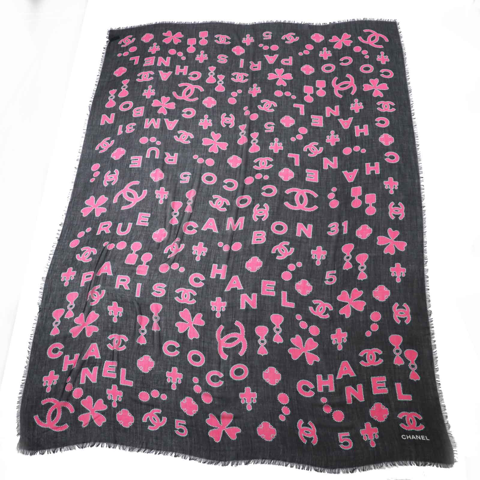 Chanel scarf Black Pink