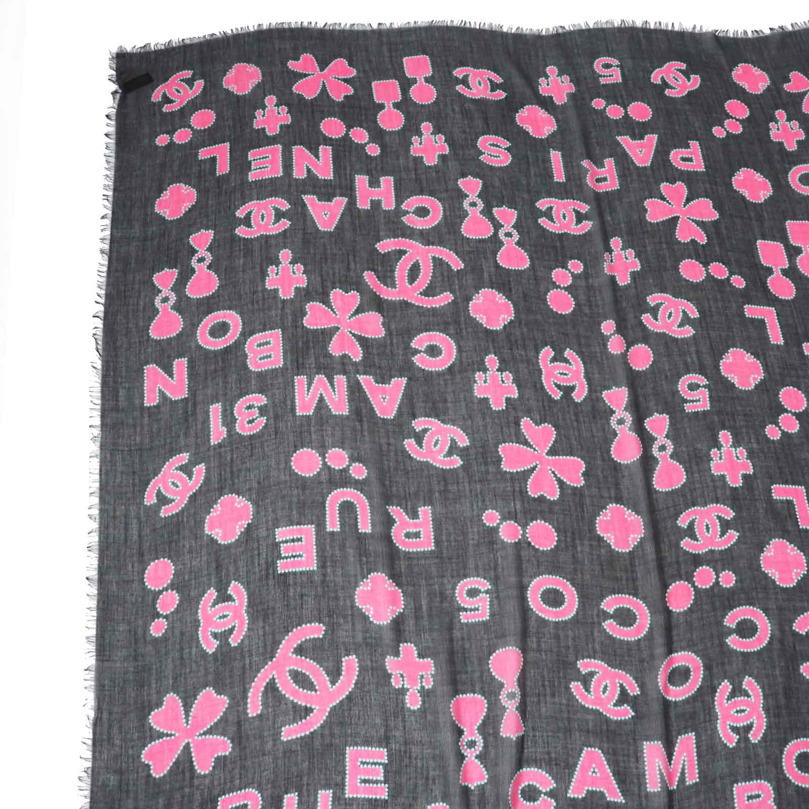 Chanel scarf Black Pink