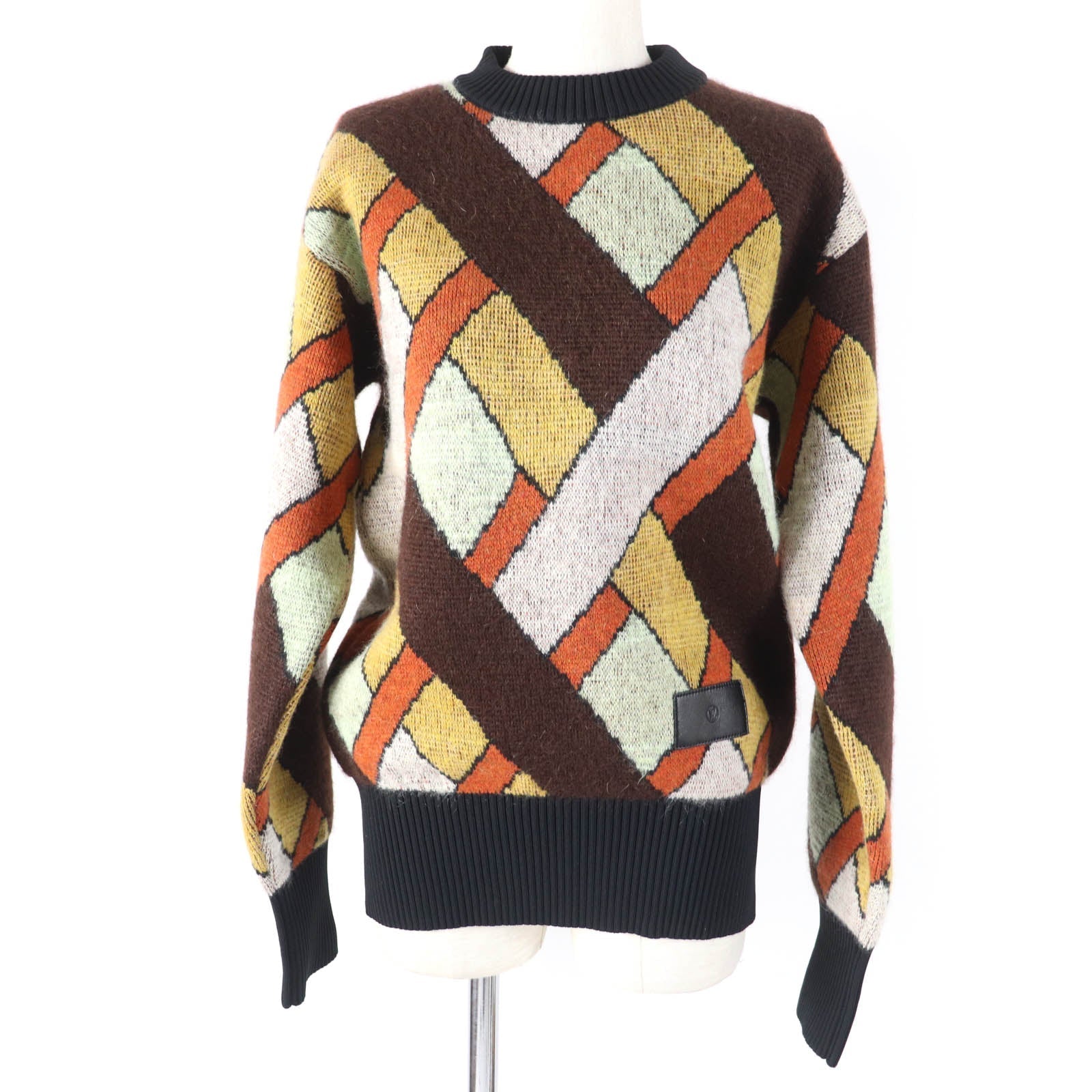 Louis Vuitton knit 1AAMCF Part cowhide S Nylon Wool Multicolor Handbag