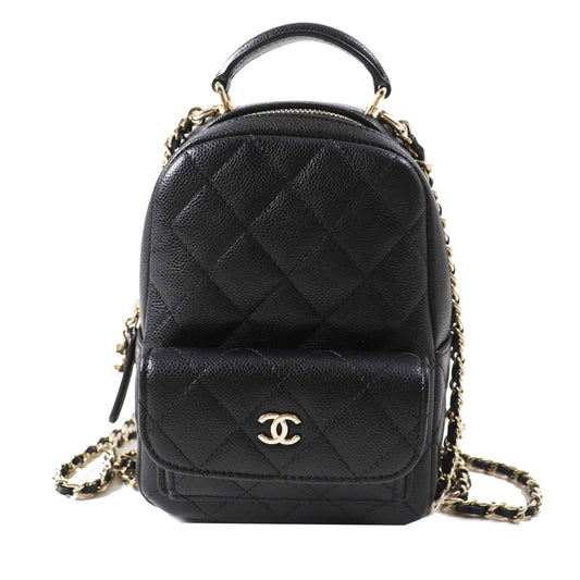 Chanel Caviar Skin Backpack Black