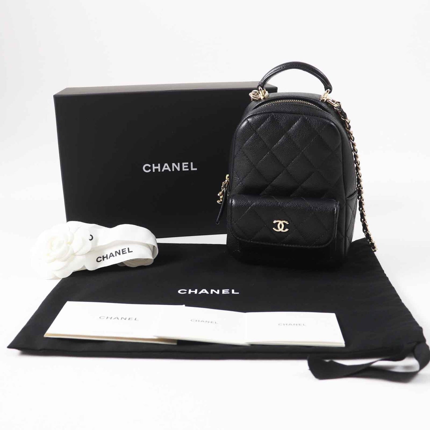 Chanel Caviar Skin Backpack Black