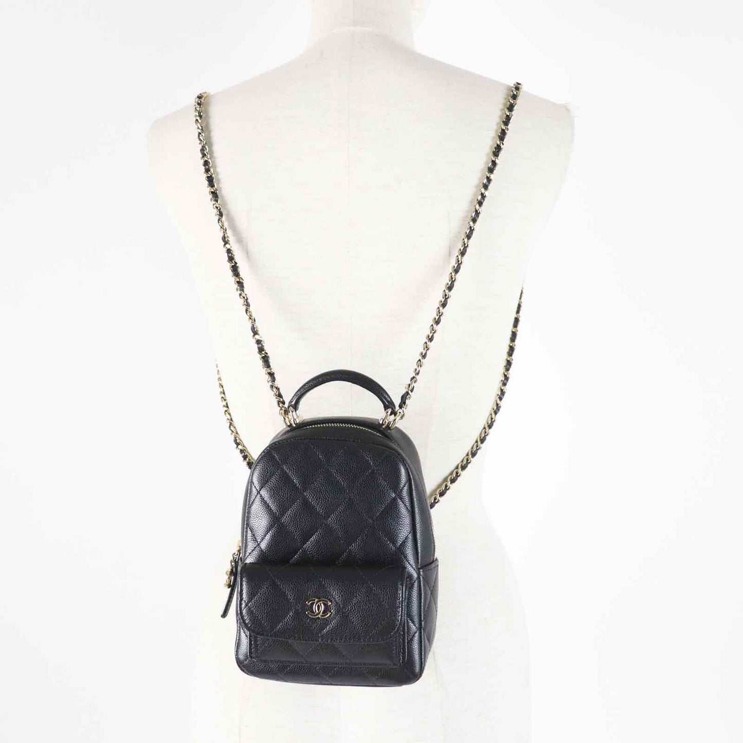 Chanel Caviar Skin Backpack Black
