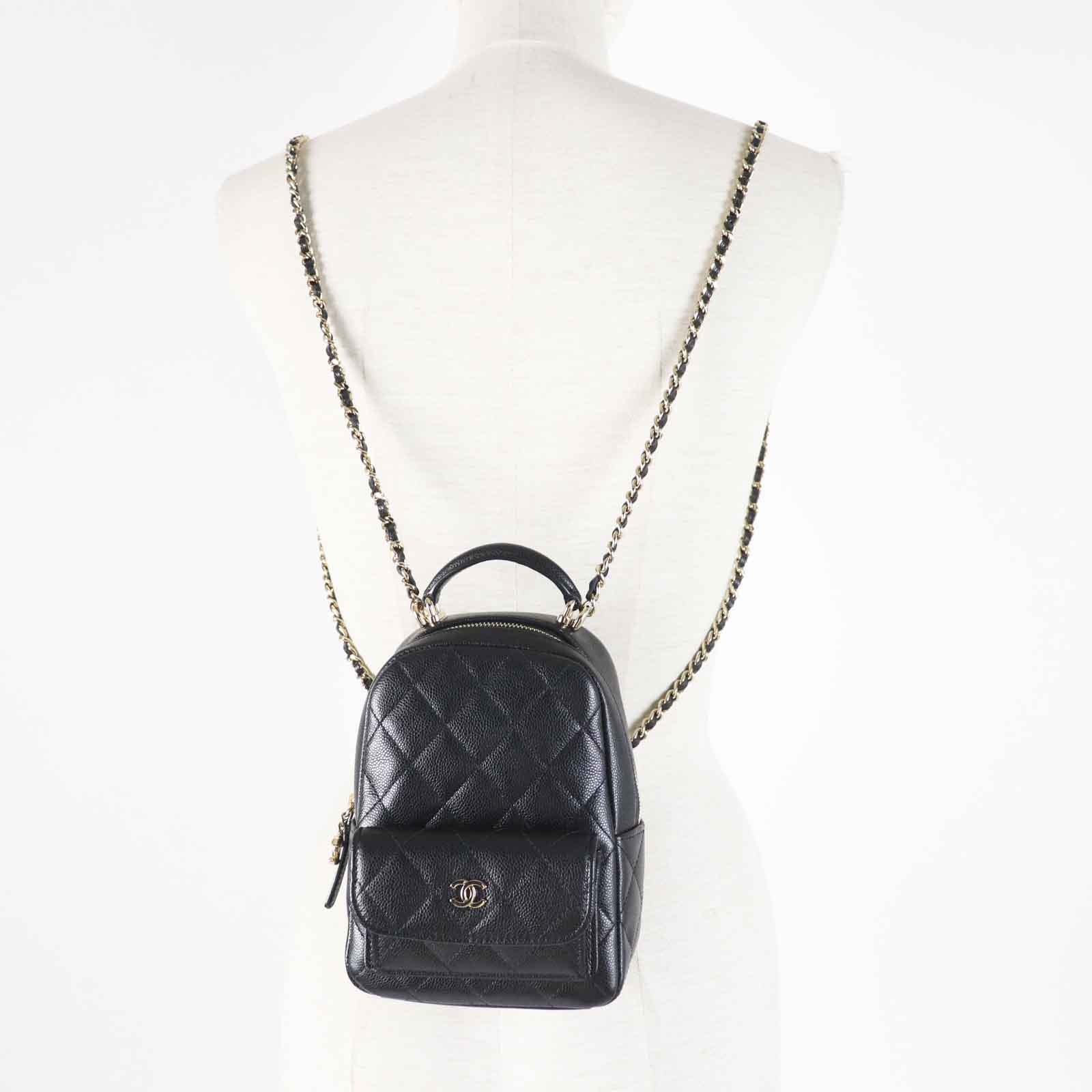 Chanel Caviar Skin Backpack Black