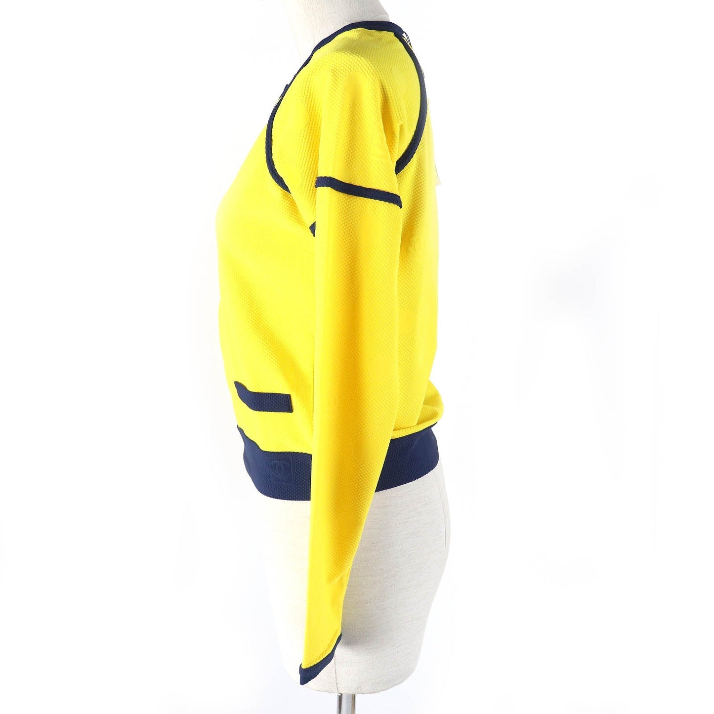 Chanel   Sports Line Jacket Yellow Navy 36