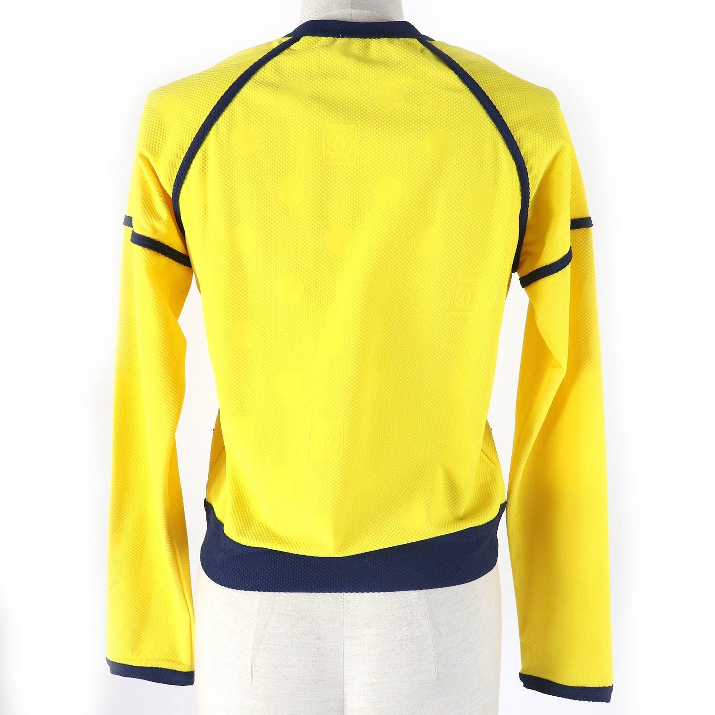 Chanel   Sports Line Jacket Yellow Navy 36