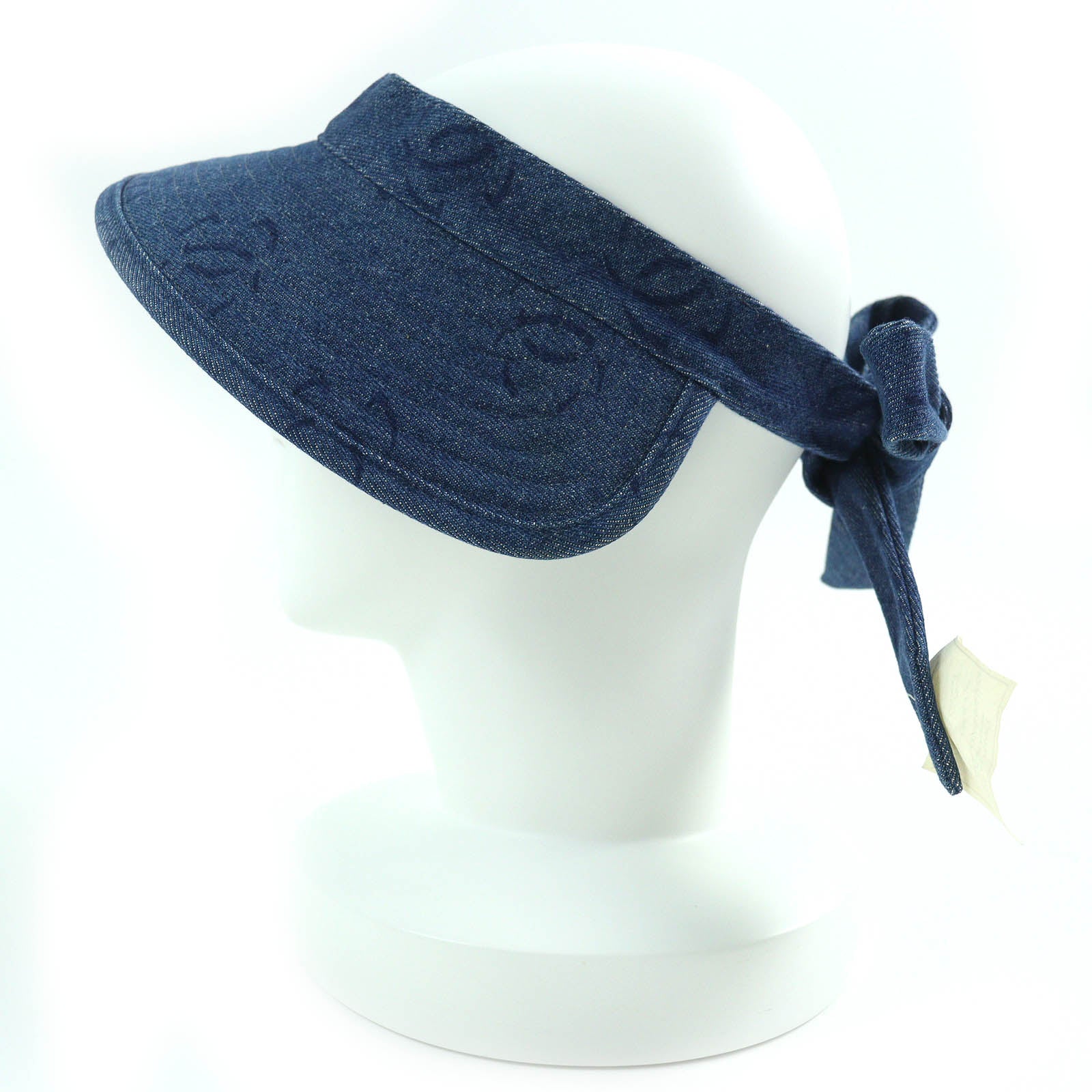 Chanel Sun visor 02P Blue Handbag