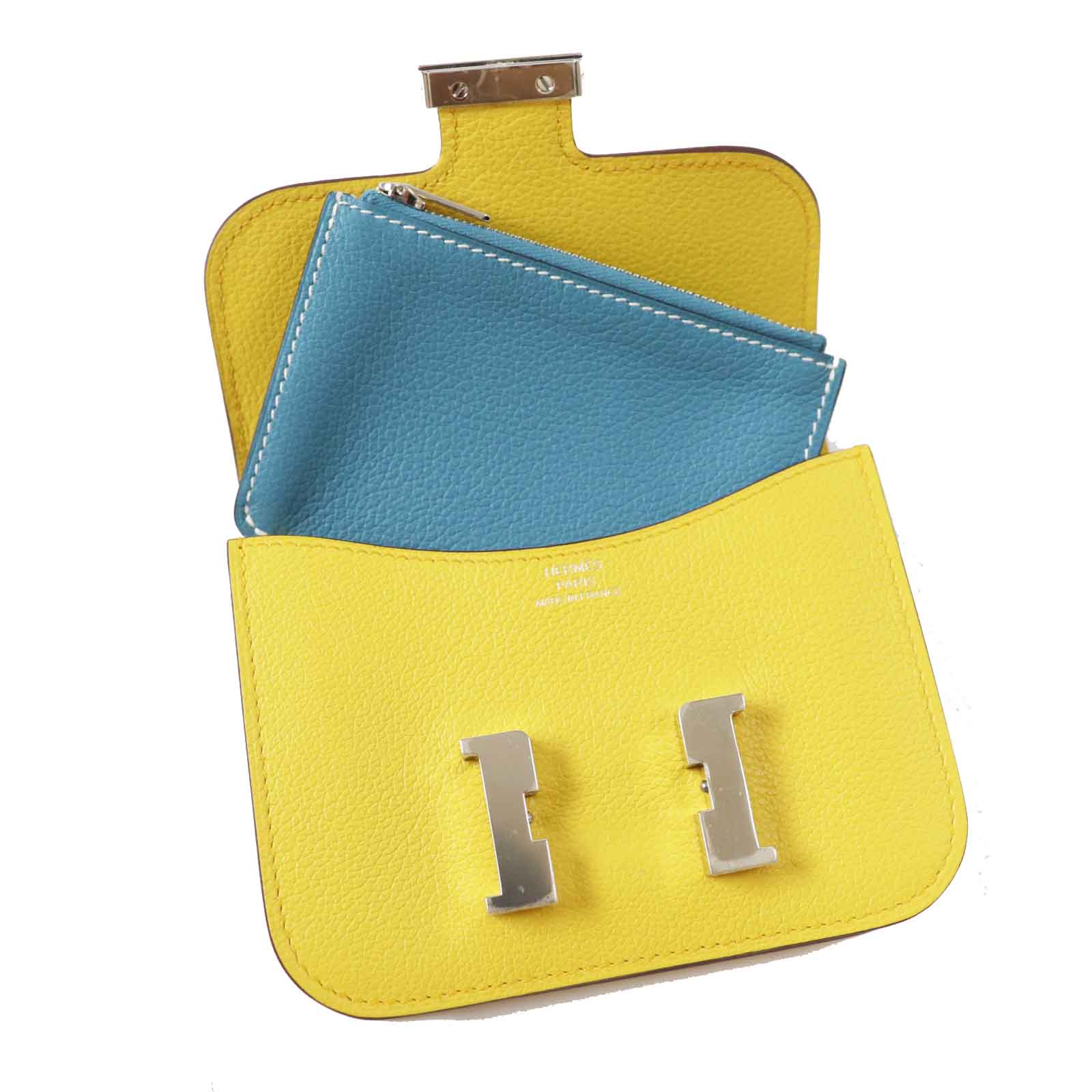 Coin Case Main: Evercolor Sun New Jean Blue Tan Travel Bag