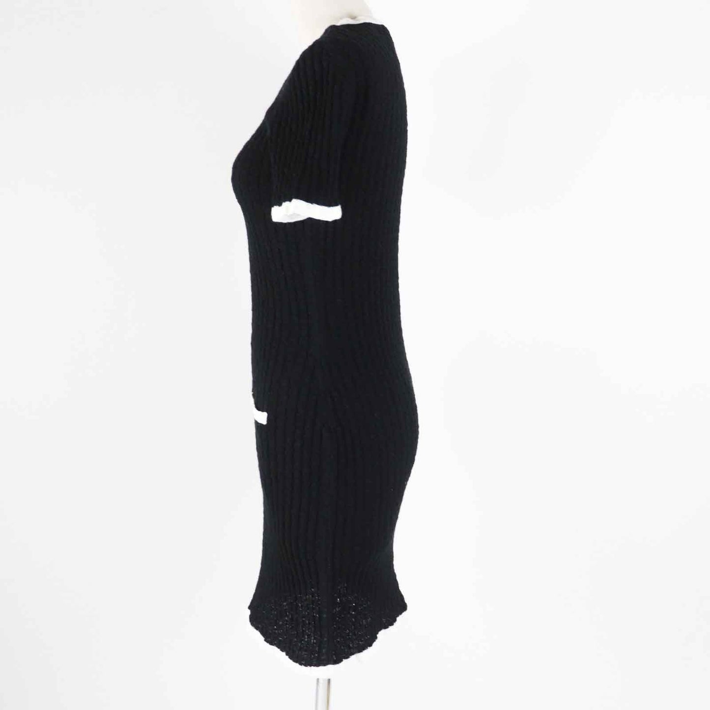Chanel one piece part 80 cotton part Black White Handbag
