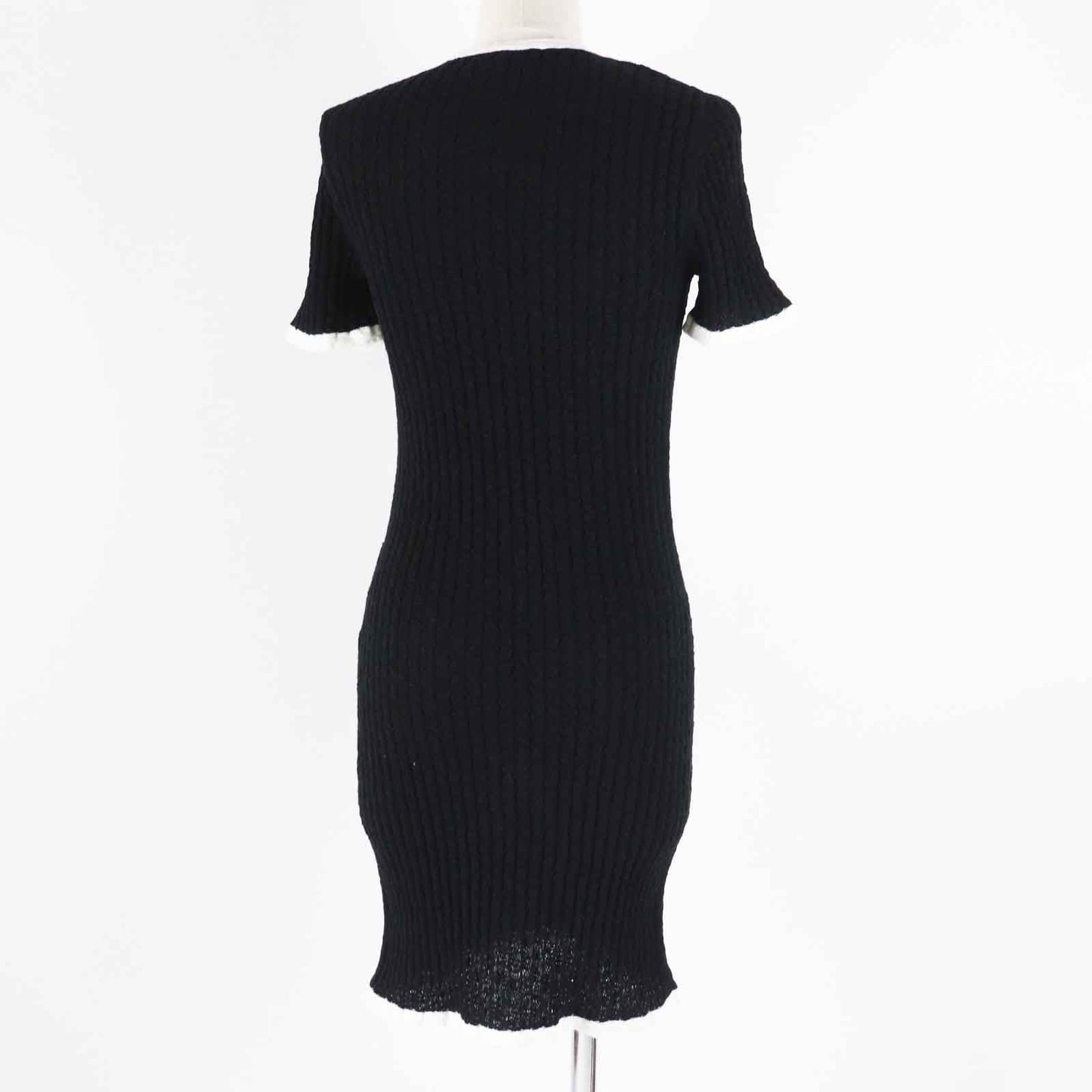 Chanel Cotton Bicolor Short Sleeve Dress