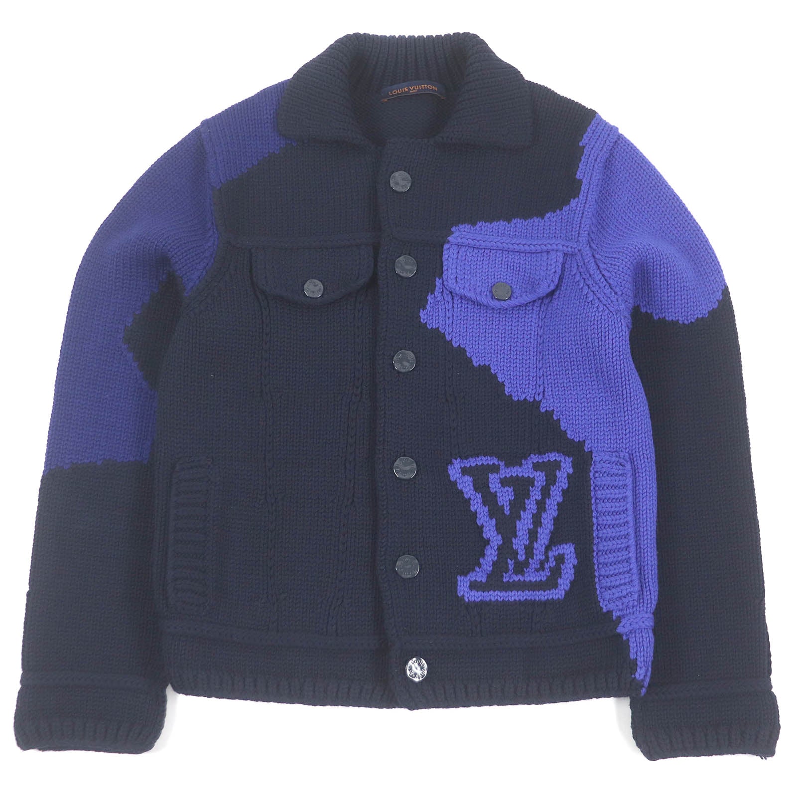 Louis Vuitton Jacket Wool Navy Apparel