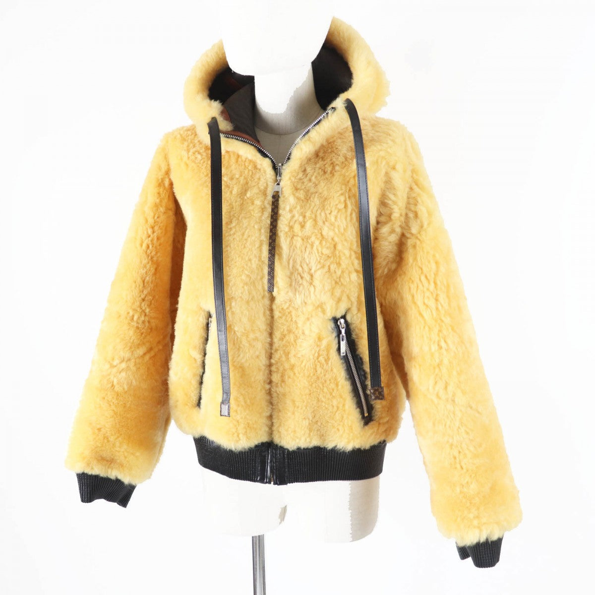 Louis Vuitton Mouton jacket part Sheepskin Dark Leather Brown Apparel