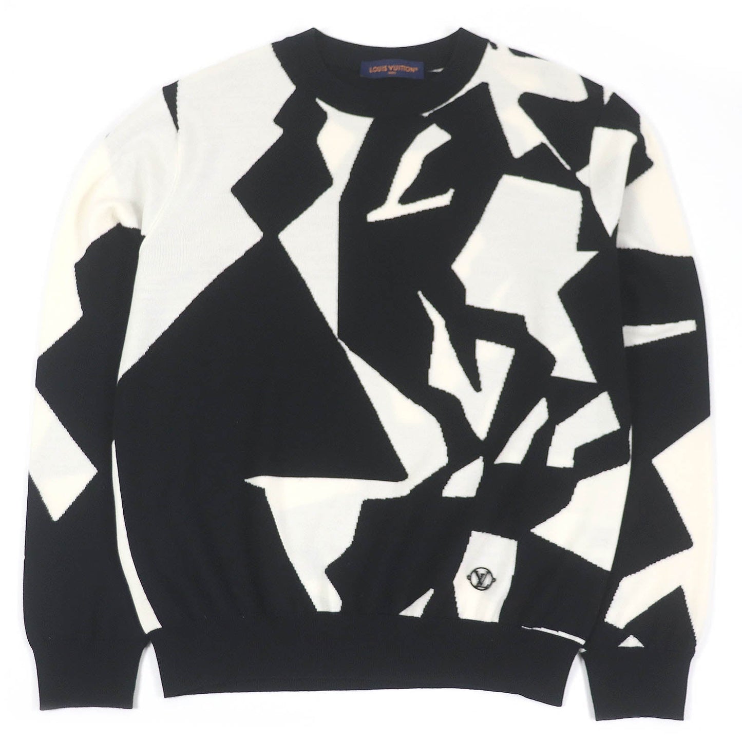 Louis Vuitton knit 1AAU2Y Wool Black White Apparel