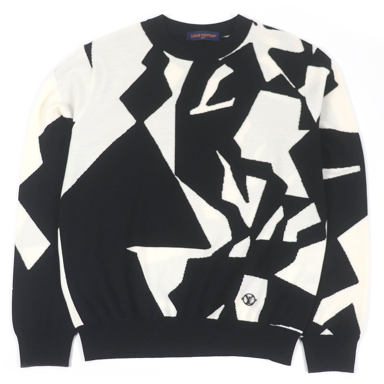 Louis Vuitton knit 1AAU2Y Wool Black White Apparel