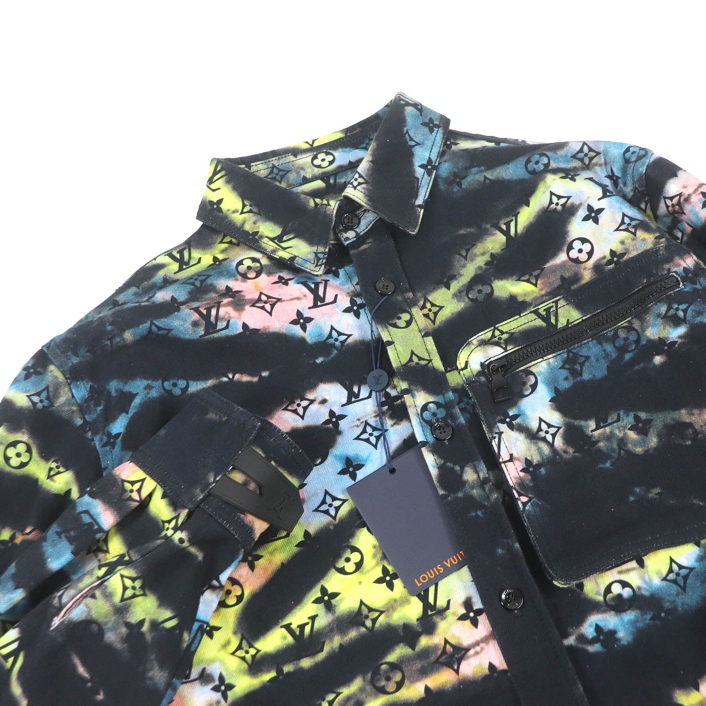 Louis Vuitton Jacket ns L Denim Cotton Black Multicolor Apparel