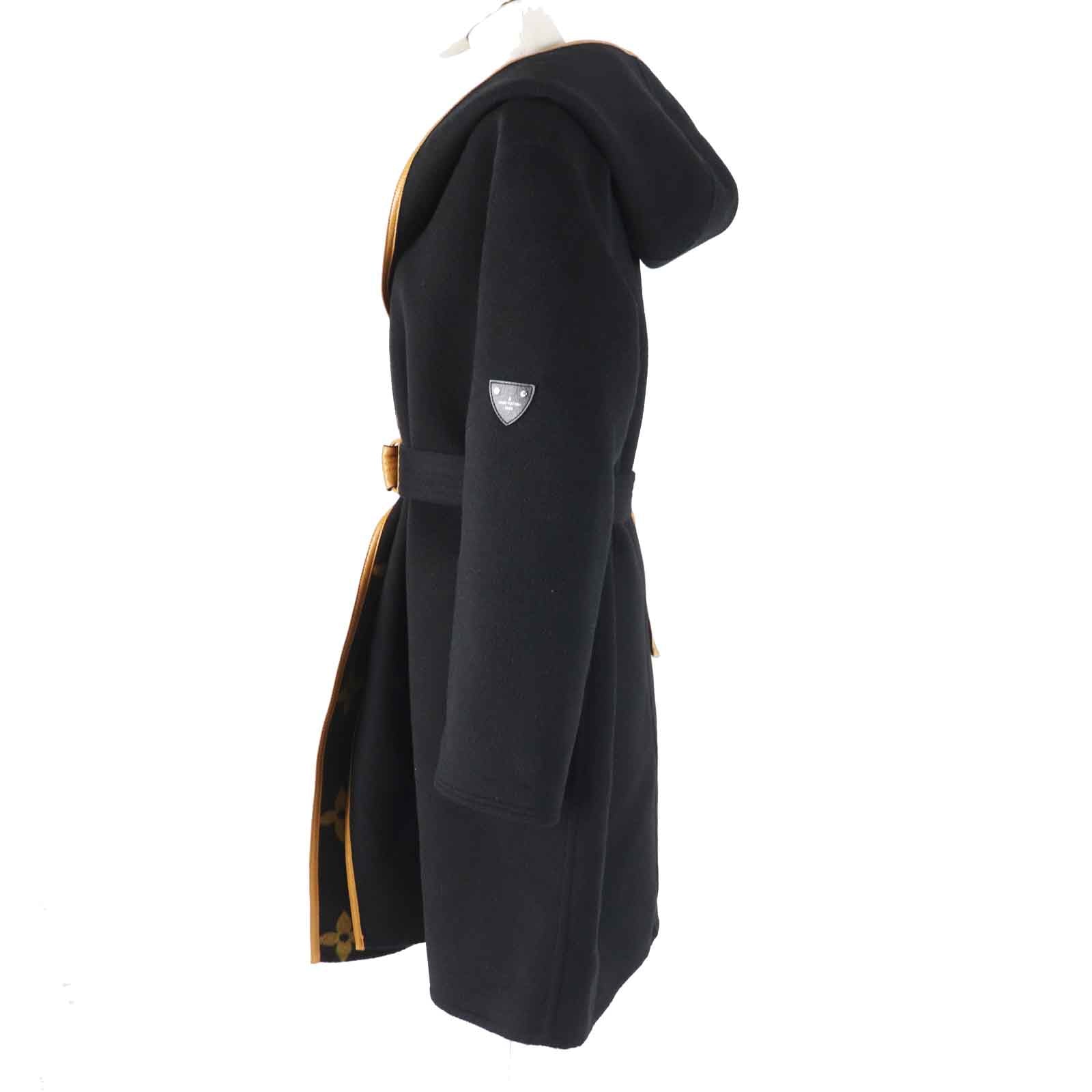 Louis Vuitton coat Part 99 38 Wool Black Brown Apparel