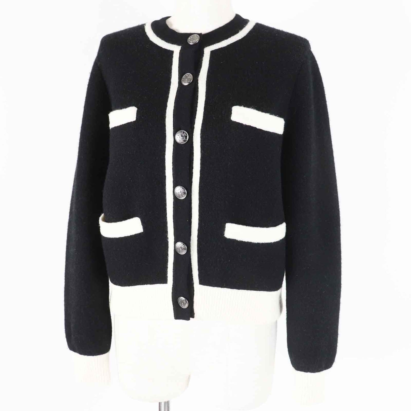 Chanel cardigan omen 34 Black White Handbag