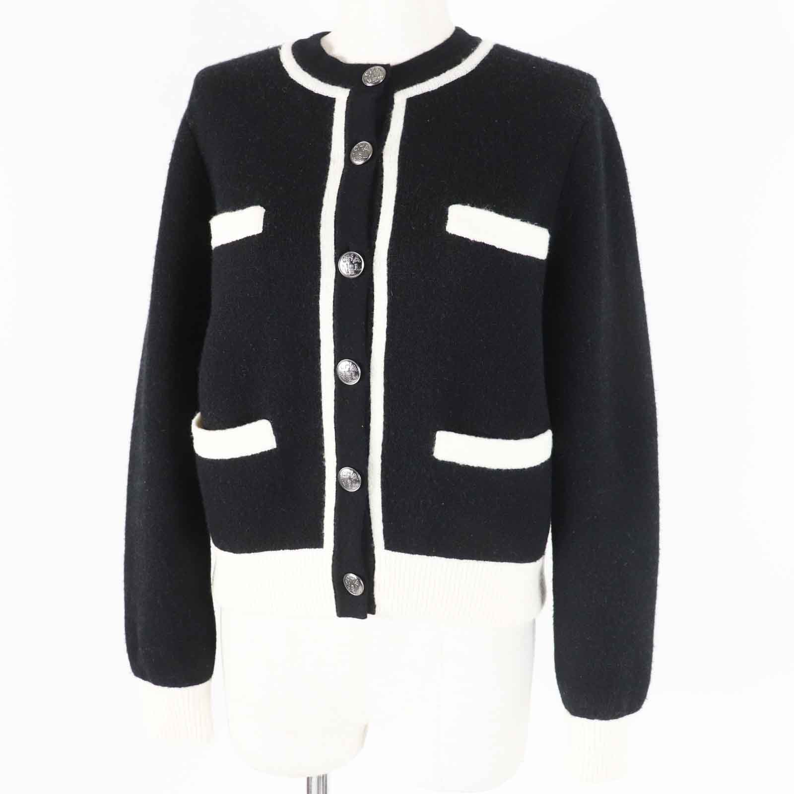 Chanel cardigan omen 34 Black White Handbag
