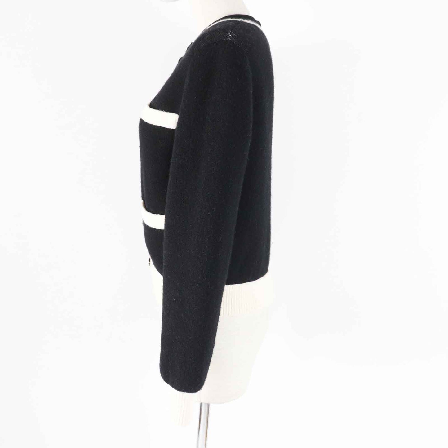 Chanel cardigan omen 34 Black White Handbag