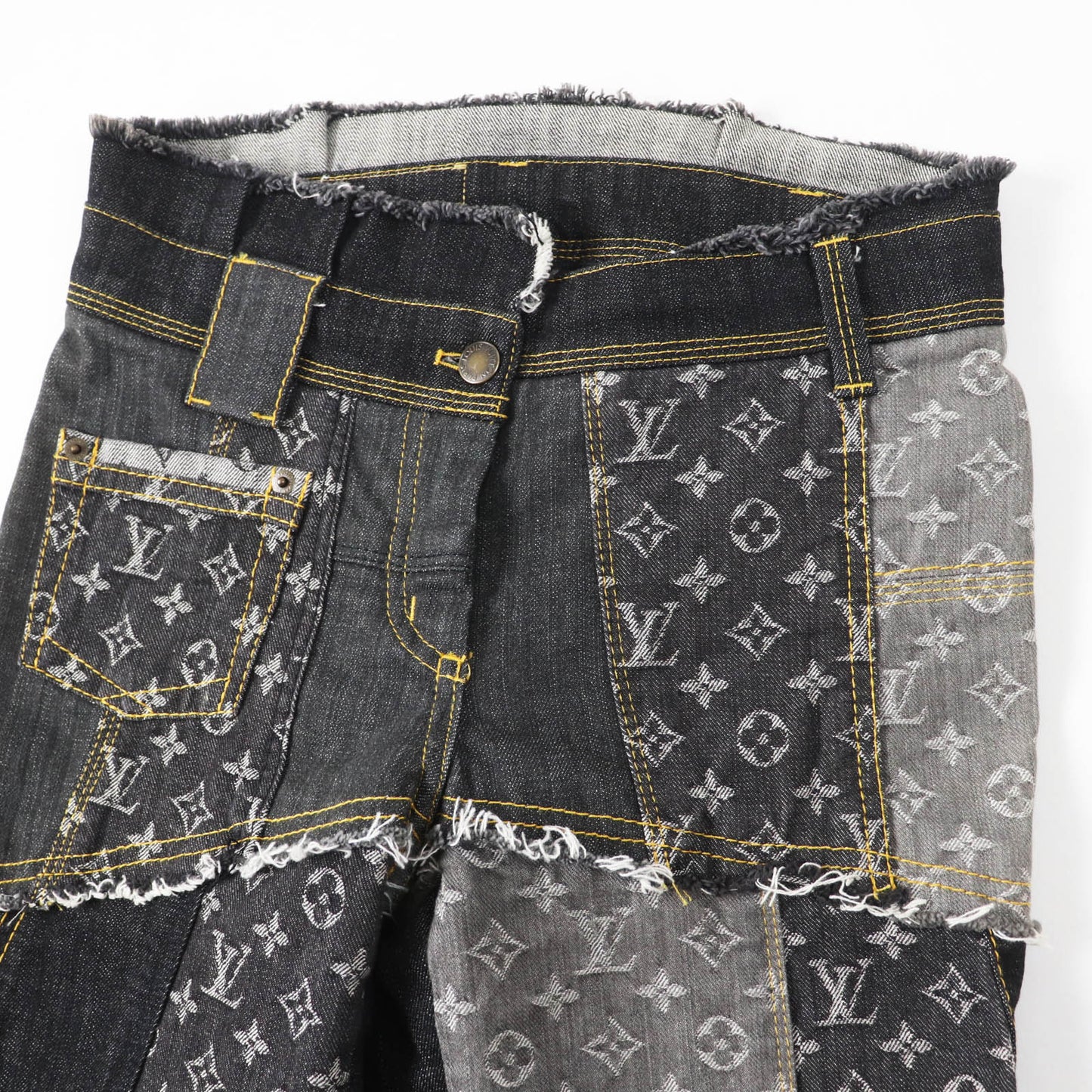 Louis Vuitton 07SS e 34 Denim Cotton Blue Gray Apparel