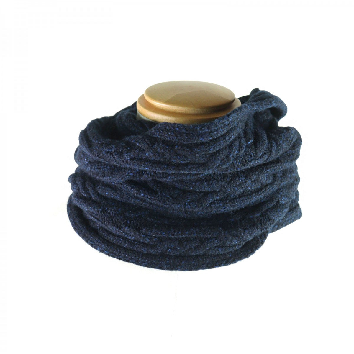 Snood Main: Wool, Cashmere, Silk Navy Type Travel Bag