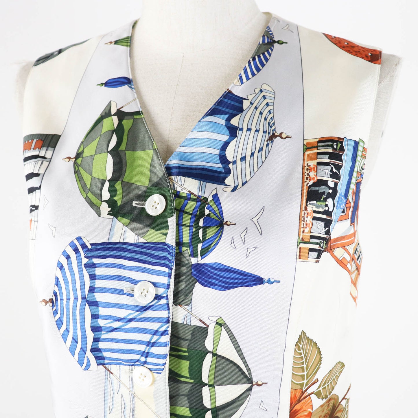 Vest Outer: Silk, Outer: Acetate, Lining: Acetate Travel Bag