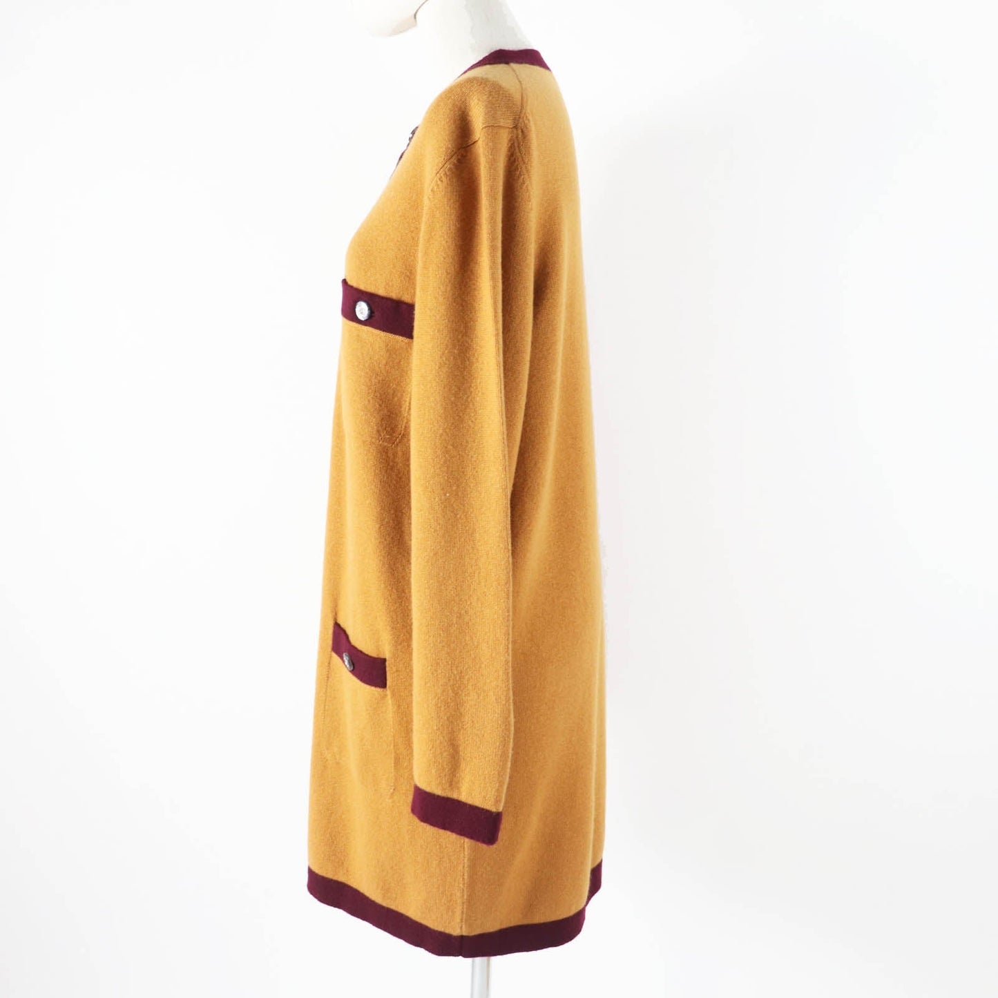 Chanel Cashmere COCO Button Bicolor Knit Cardigan