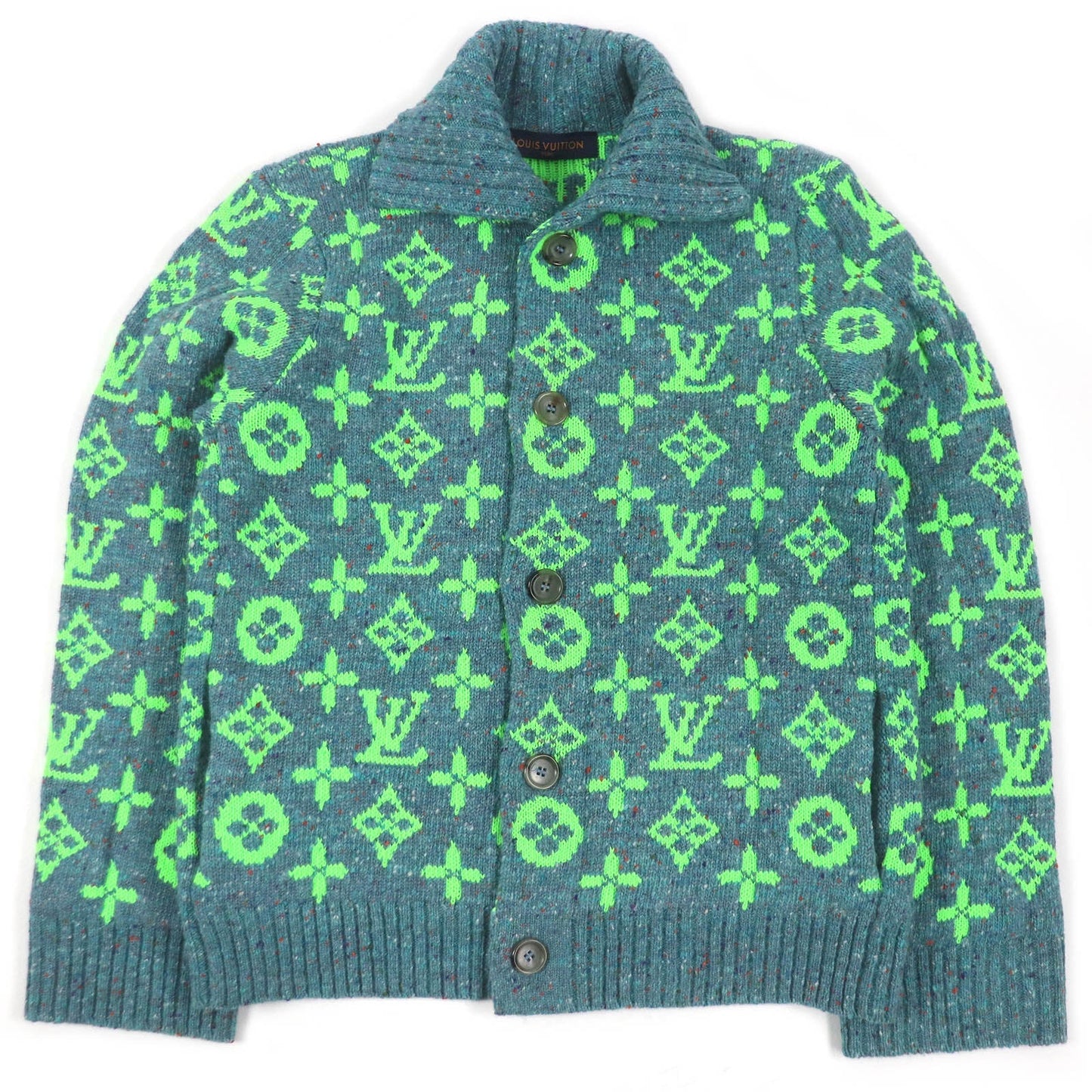 Louis Vuitton cardigan 24 polyamide L Wool Blue Handbag