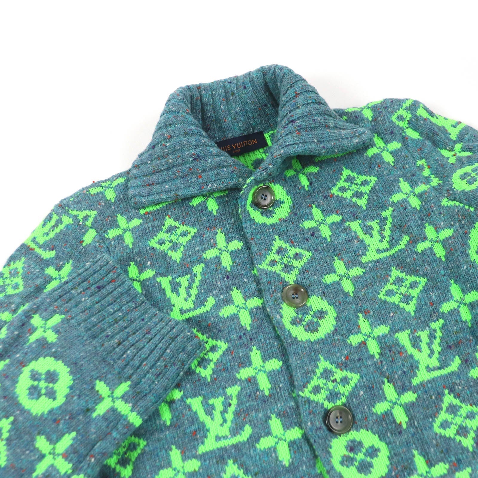 Louis Vuitton cardigan 24 polyamide L Wool Blue Handbag