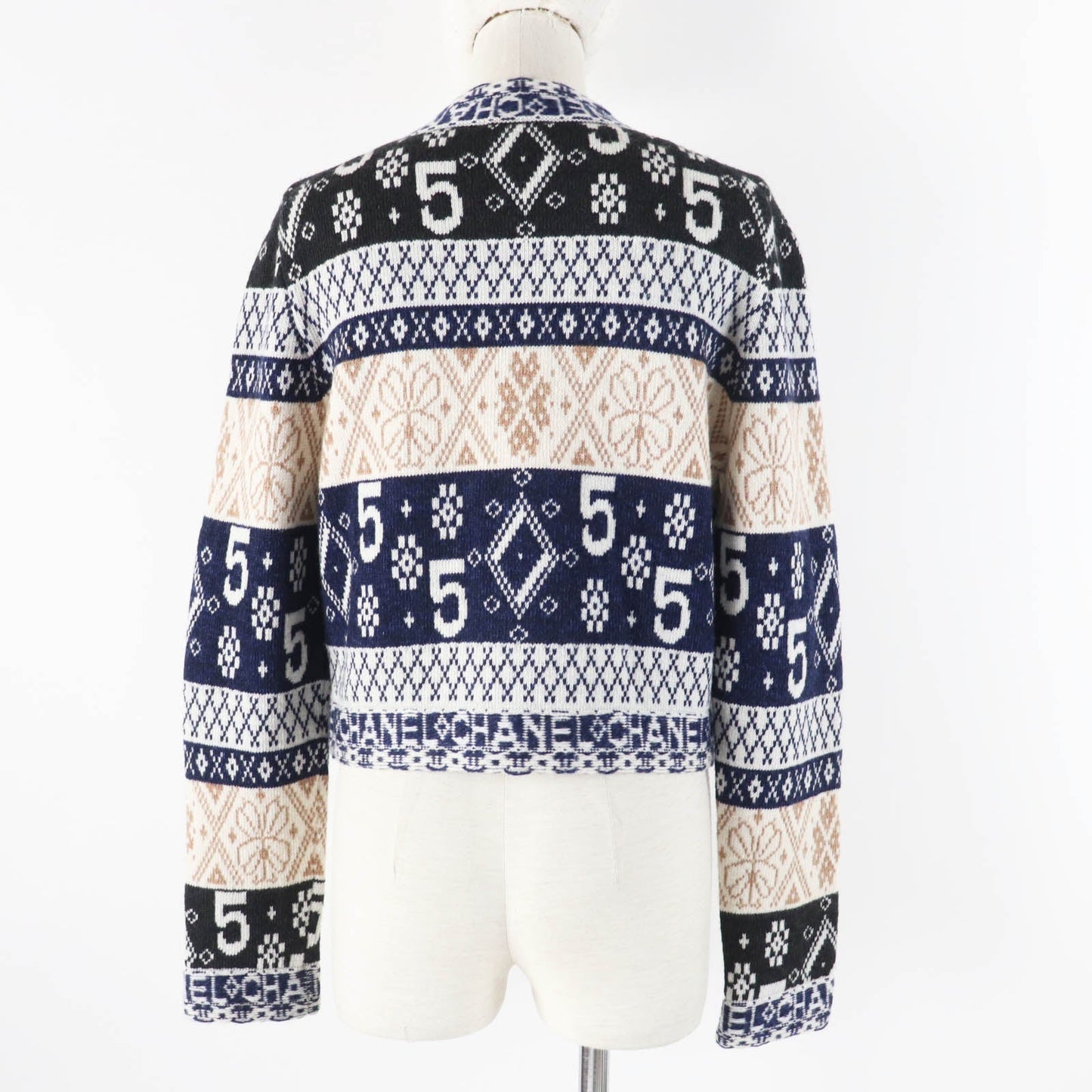 Chanel Cashmere Logo Print Cardigan