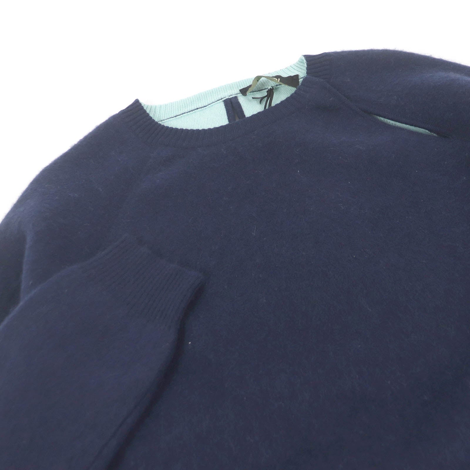 Fendi Knit Main Cashmere Main Mens Handbag Nylon Navy Travel Bag