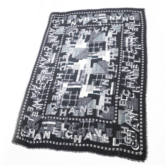 Chanel Wool Cashmere Coco Mark Scarf Bag