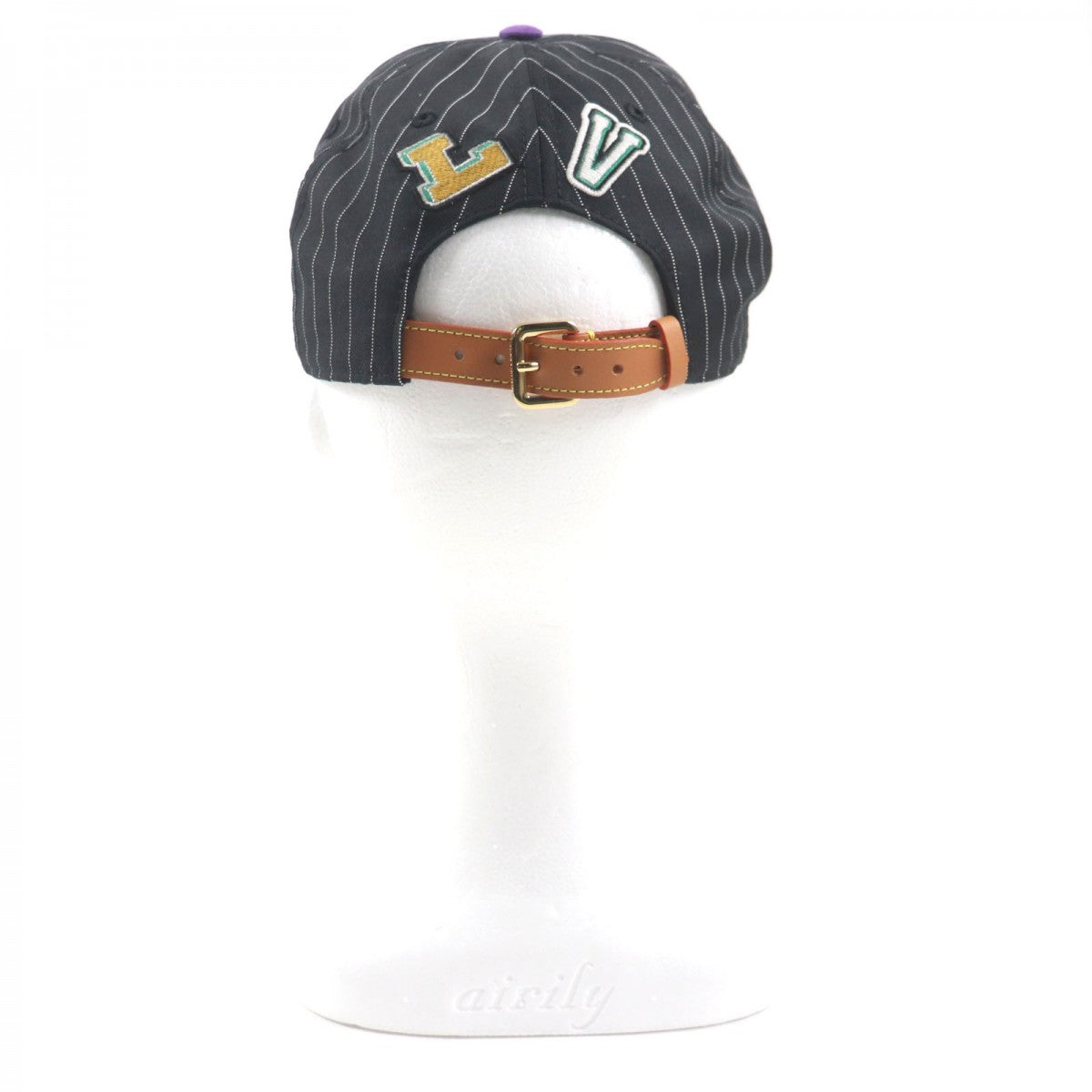 Louis Vuitton part cowhide Part 100 Black Leather Crocodile Wool Cotton Hat