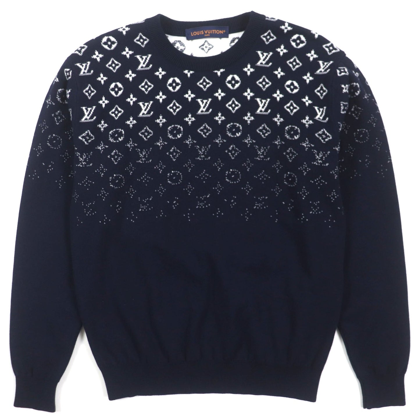 Louis Vuitton sweater HQN42W nit XS Monogram Cotton Navy Apparel