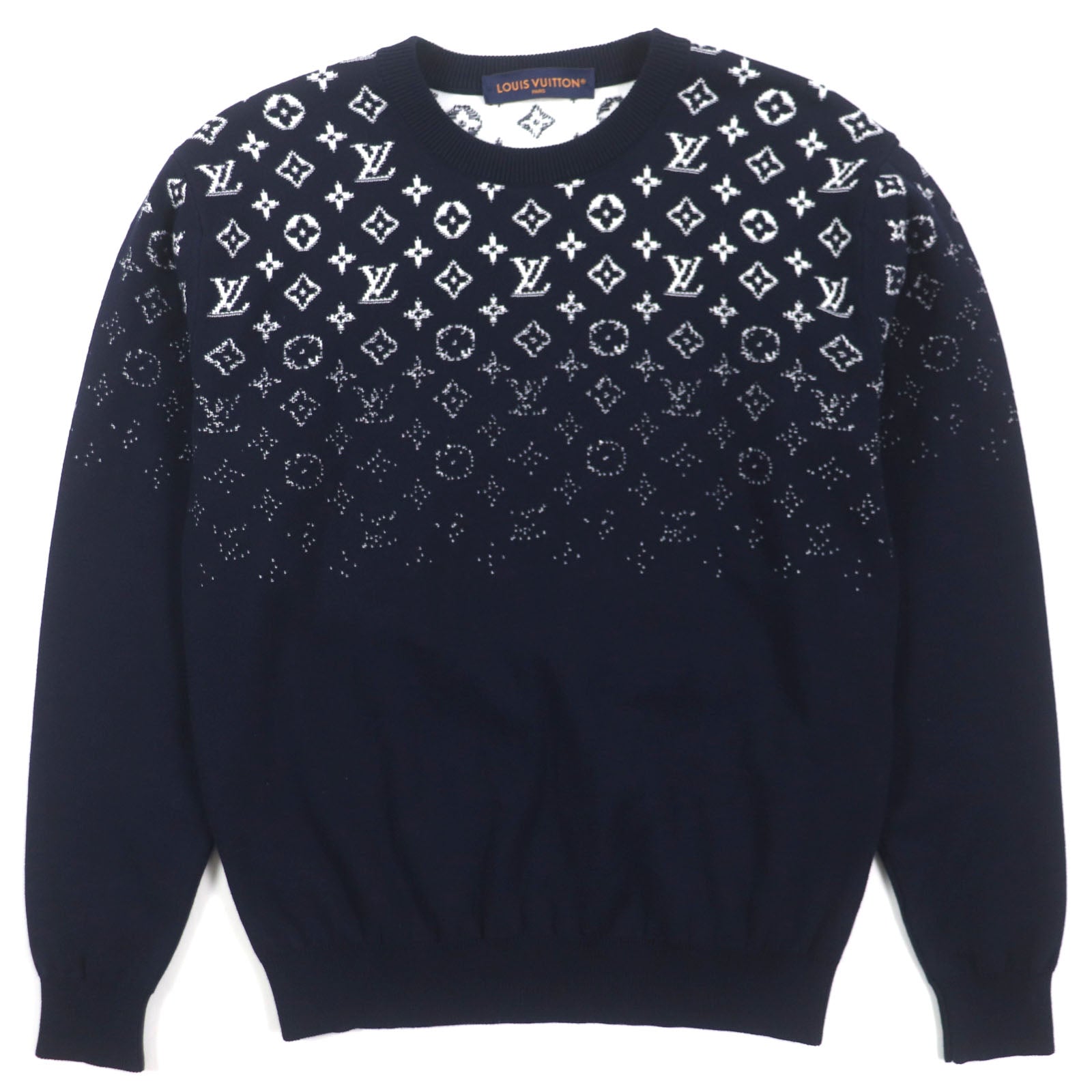 Louis Vuitton sweater HQN42W nit XS Monogram Cotton Navy Apparel