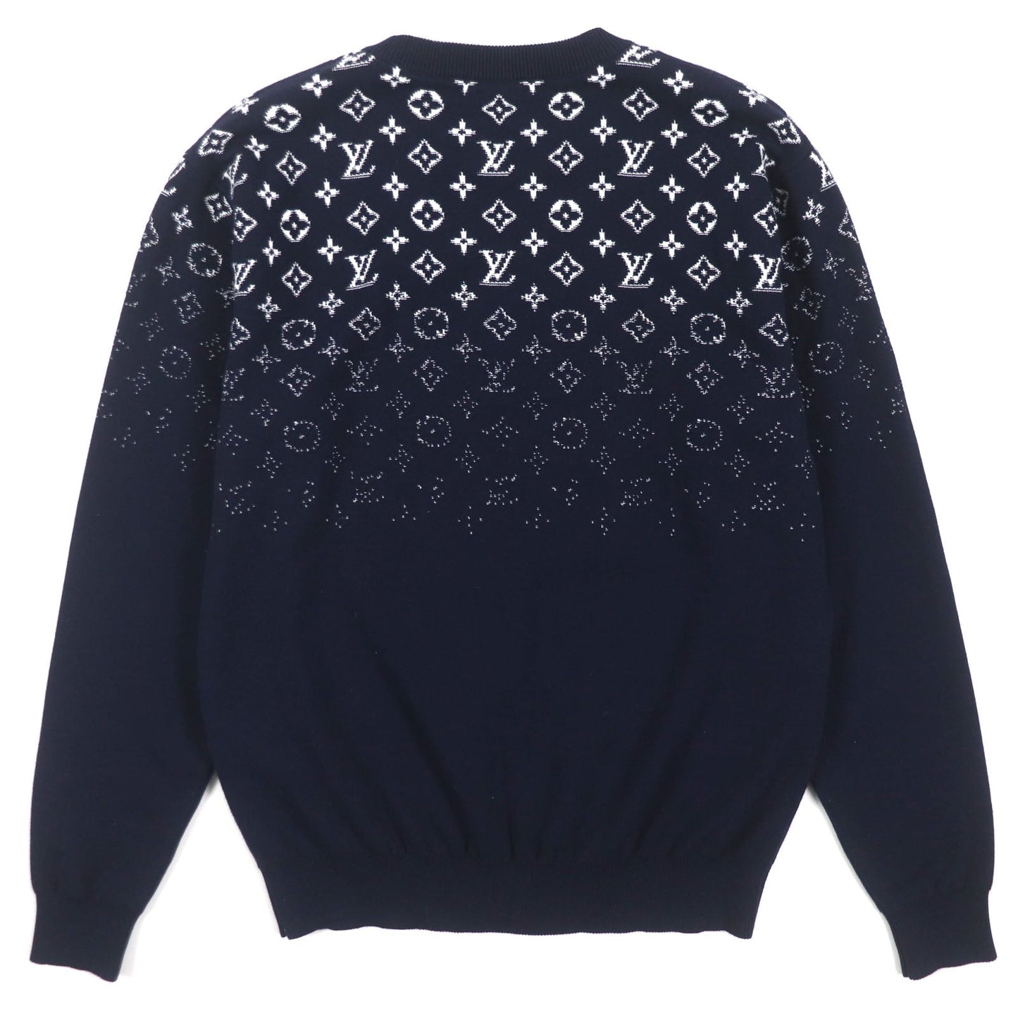 Louis Vuitton sweater HQN42W nit XS Monogram Cotton Navy Apparel