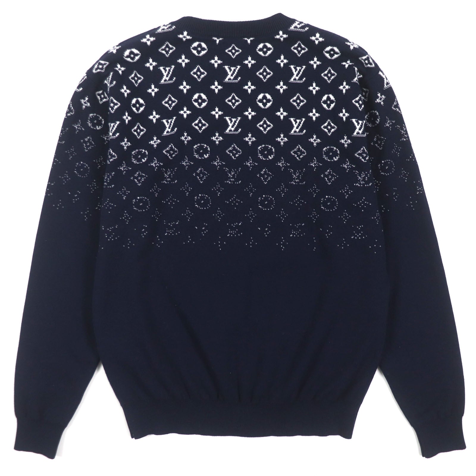 Louis Vuitton sweater HQN42W nit XS Monogram Cotton Navy Apparel