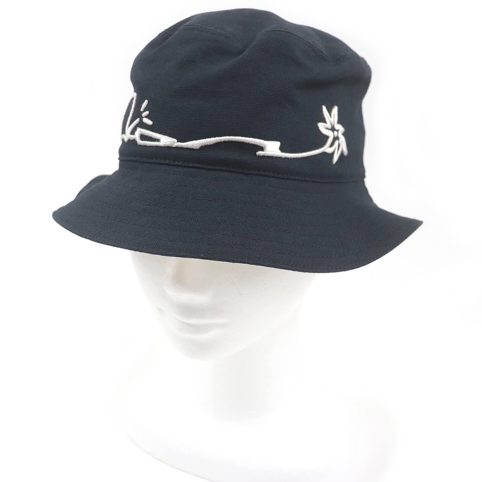 Dior Hat Main: % Cotton, Part: % Rayon Black White Travel Bag