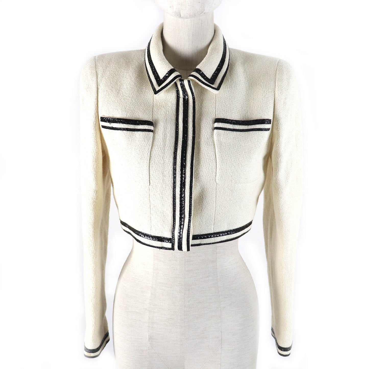 Chanel   Tweed Jacket Cotton Silk 36