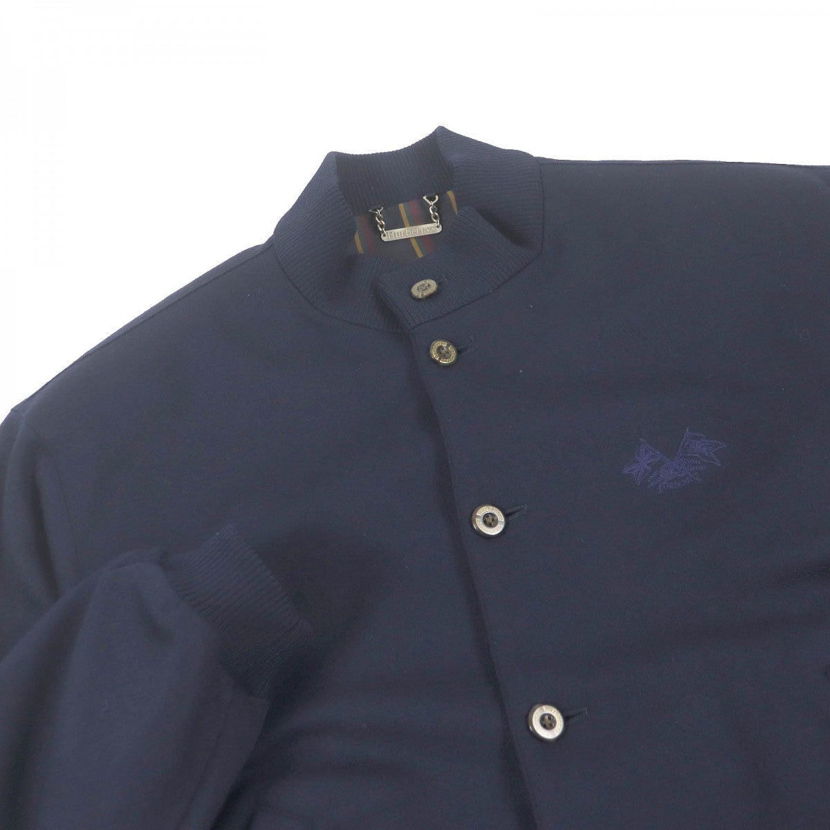 Burberry Blouson Outer Wool Lining Polyester Lining Cupra Mens Navy Travel Bag