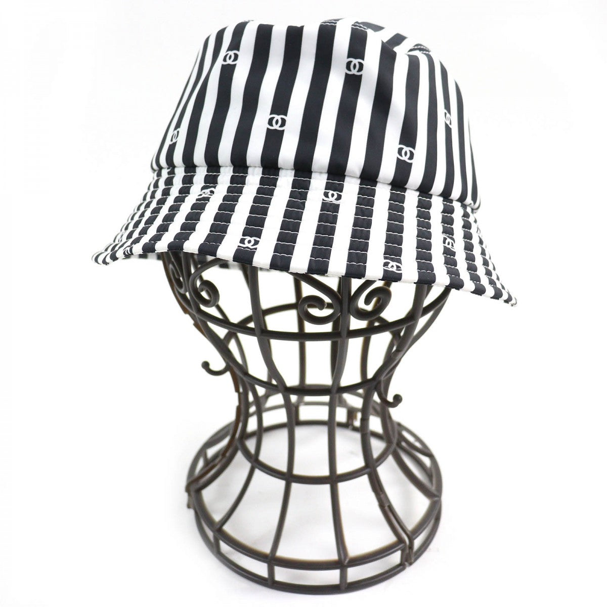 Chanel hat Black White