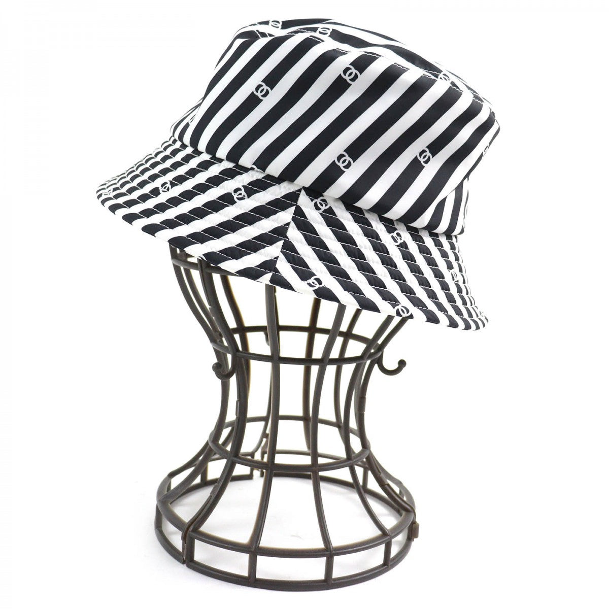 Chanel hat Black White