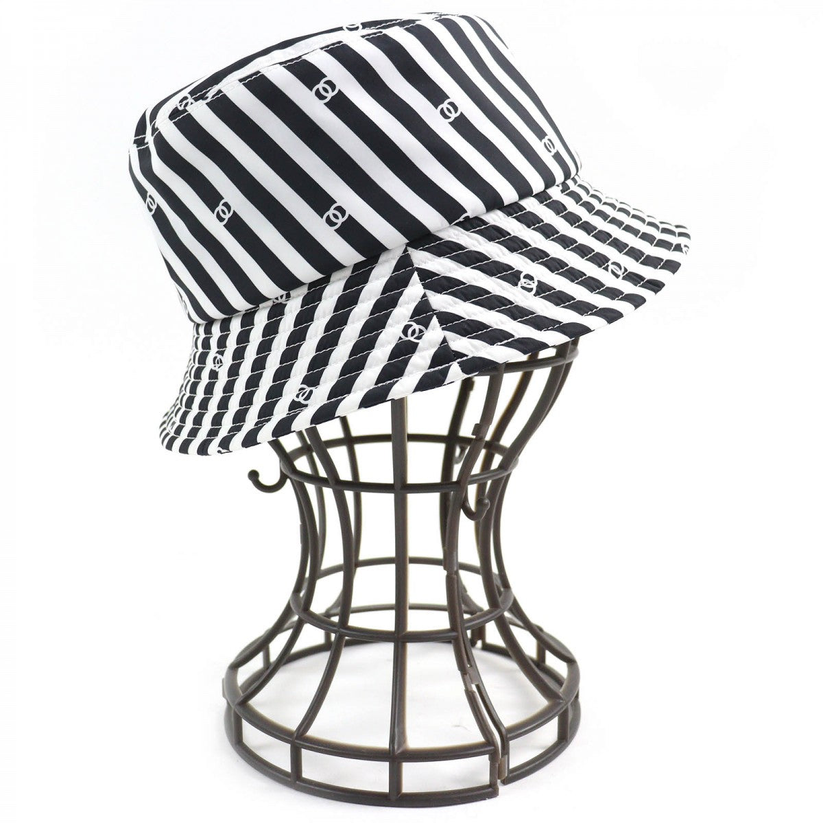 Chanel hat Black White