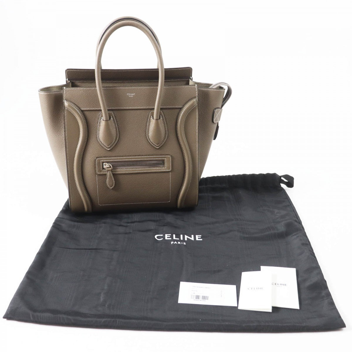 Main: Drummed Calfskin Suri Luggage Micro Shopper Travel Bag