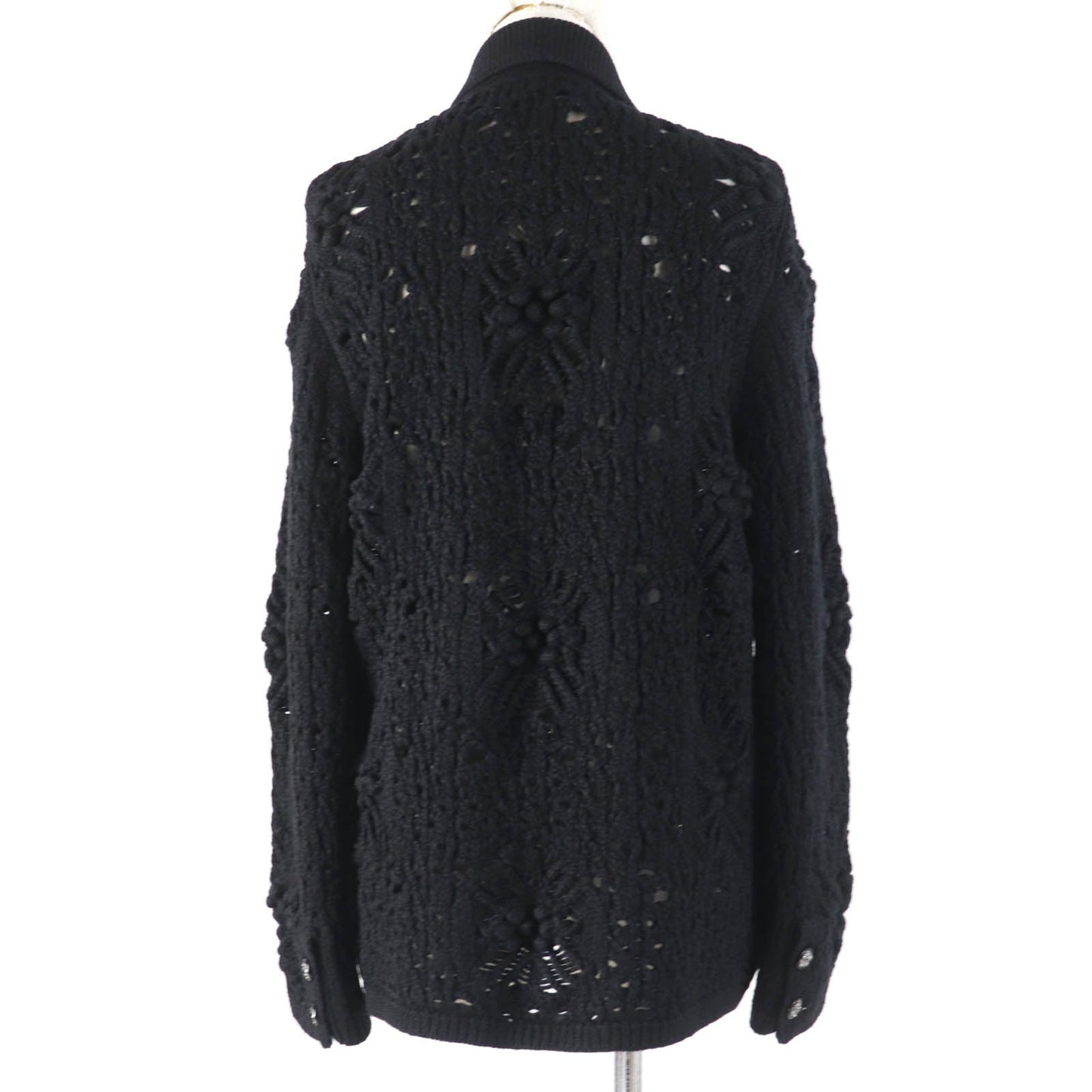 Chanel Cashmere Cardigan Coco Mark Button Black Bag
