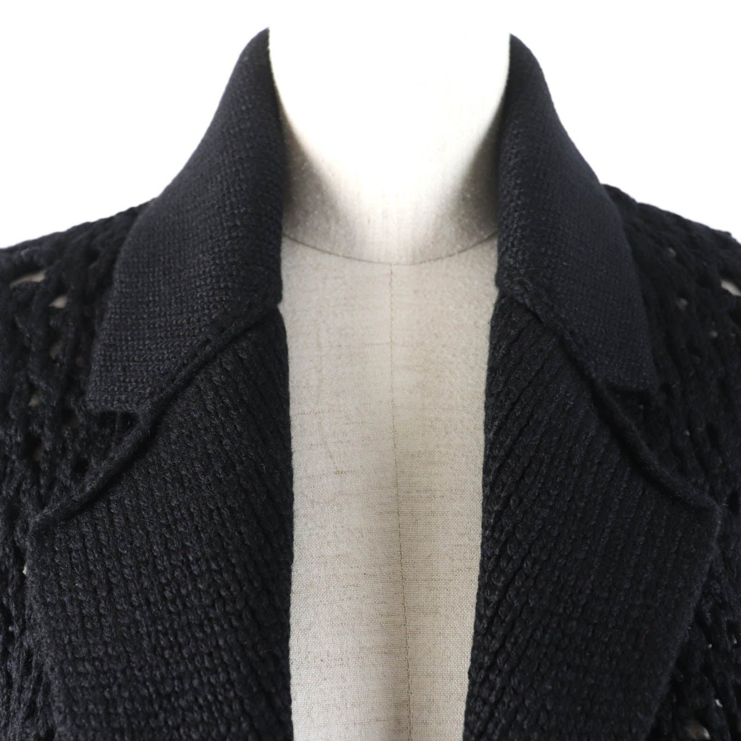 Chanel Cashmere Cardigan COCO Mark Button Black