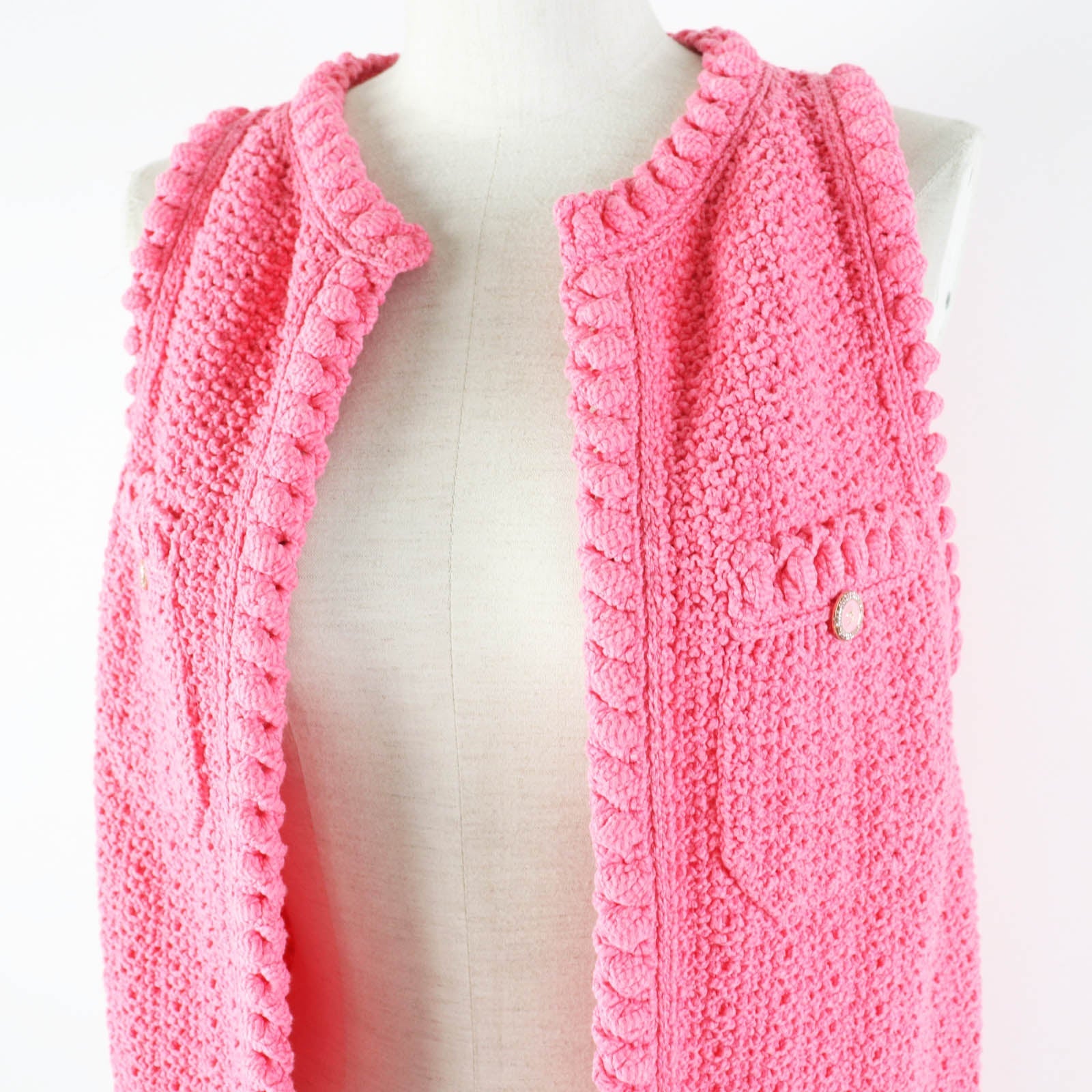 Chanel Cotton Polyamide Long Gilet 34 Bag