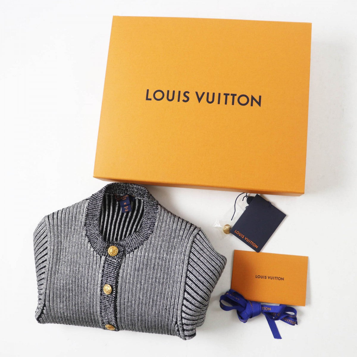 Louis Vuitton cardigan 45 7 1 polyurethane Nylon Wool Black Grey Handbag