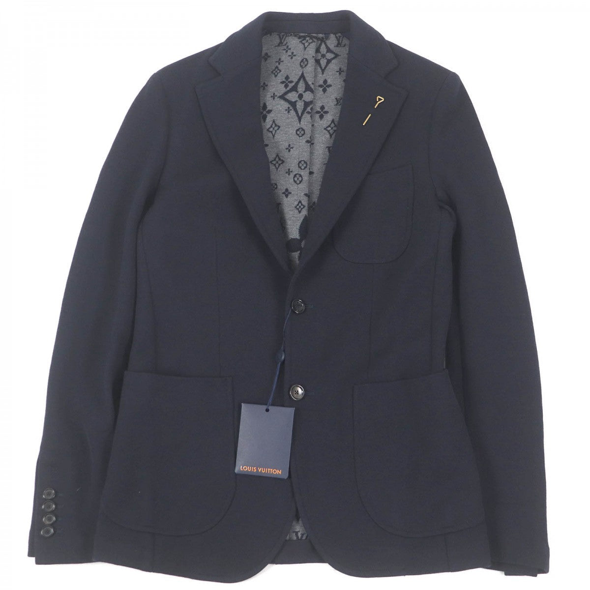 Louis Vuitton tailored jacket Nylon Wool Cotton Navy Apparel