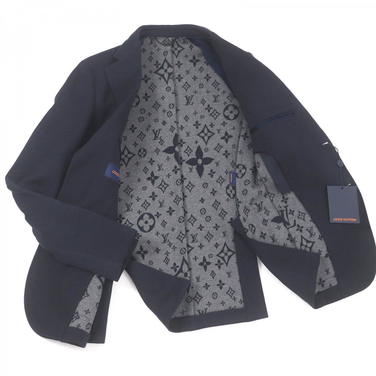 Louis Vuitton tailored jacket Nylon Wool Cotton Navy Apparel