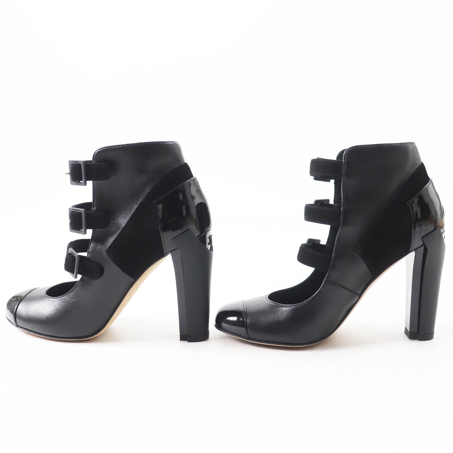 Chanel COCO Mark Leather Booties Black